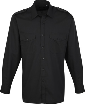 Premier - Pilot Shirt longsleeve (black)
