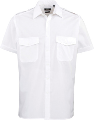 Premier - Piloten Hemd kurzarm (white)