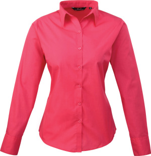 Premier - Poplin Blouse longsleeve (hot pink)