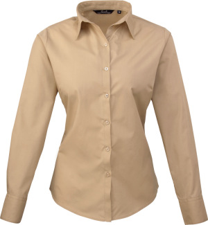 Premier - Popeline Bluse langarm (khaki)