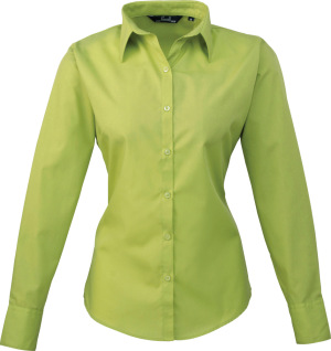 Premier - Poplin Blouse longsleeve (lime)