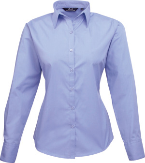 Premier - Poplin Blouse longsleeve (mid blue)