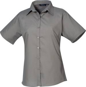 Premier - Popeline Bluse kurzarm (dark grey)