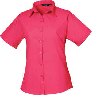 Premier - Poplin Blouse shortsleeve (hot pink)