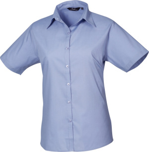 Premier - Poplin Blouse shortsleeve (mid blue)