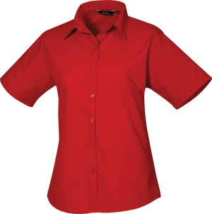 Premier - Popeline Bluse kurzarm (red)