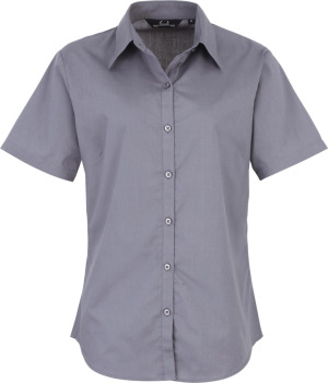 Premier - Poplin Blouse shortsleeve (steel)