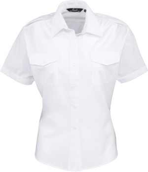 Premier - Piloten Bluse kurzarm (white)