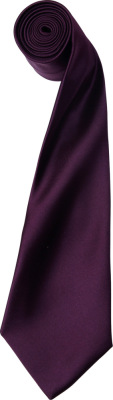 Premier - Satin Krawatte "Colours" (aubergine)