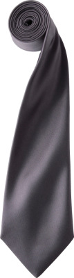 Premier - Satin Krawatte "Colours" (dark grey)