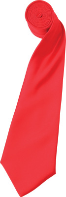 Premier - Satin Krawatte "Colours" (strawberry red)