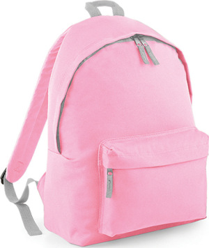 BagBase - Junior Fashion Rucksack (Classic Pink/Light Grey)