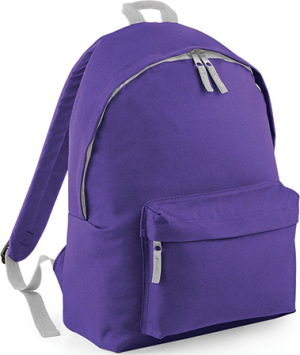 BagBase - Junior Fashion Rucksack (Purple/Light Grey)