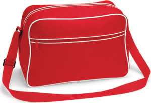 BagBase - Retro Shoulder Bag (Classic Red/White)