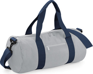 BagBase - Original Barrel Bag (Light Grey/French Navy)