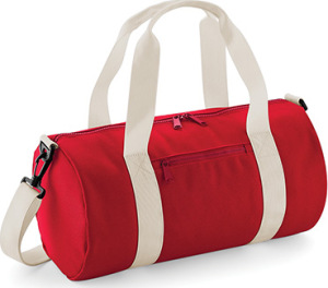 BagBase - Original Barrel Bag (Classic Red/Off White)