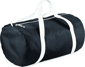 BagBase - Packaway Barrel Bag (Black/White)