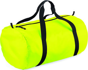 BagBase - Packaway Barrel Bag (Fluorescent Yellow/Black)