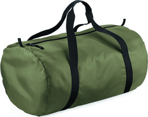 BagBase - Packaway Barrel Bag (Olive Green/Black)