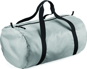 BagBase - Packaway Barrel Bag (Silver/Black)