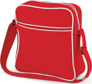 BagBase - Retro Flight Bag (Classic Red/White)