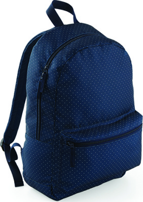 BagBase - Graphic Backpack (Navy Polka Dot)