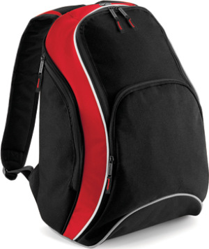 BagBase - Teamwear Backpack (Black/Classic Red/White)