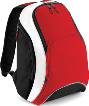 BagBase - Teamwear Backpack (Classic Red/Black/White)