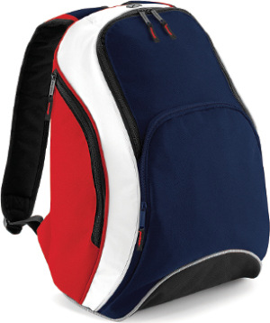 BagBase - Teamwear Backpack (French Navy/Classic Red/White)