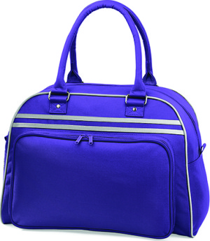BagBase - Retro Bowling Bag (Purple/Light Grey)