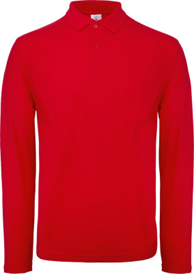 B&C - Herren Piqué Polo langarm (red)