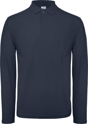 B&C - Men's Piqué Polo longsleeve (navy)