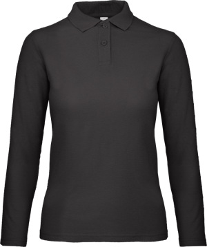 B&C - Ladies' Piqué Polo longsleeve (black)