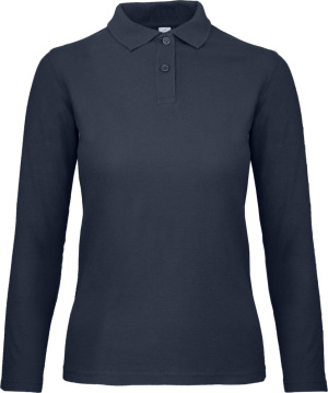 B&C - Damen Piqué Polo langarm (navy)