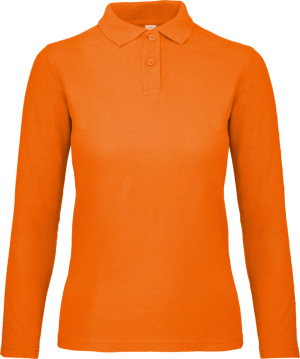 B&C - Damen Piqué Polo langarm (orange)
