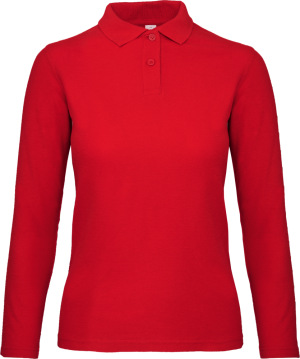 B&C - Damen Piqué Polo langarm (red)