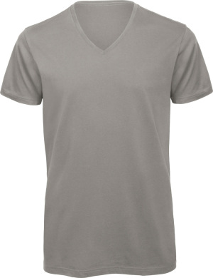 B&C - Herren Inspire V-Neck T-Shirt (light grey)