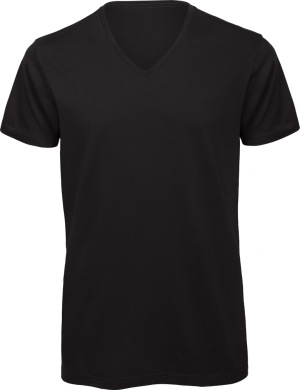 B&C - Herren Inspire V-Neck T-Shirt (black)