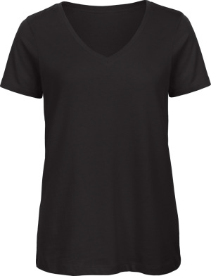 B&C - Damen Inspire V-Neck T-Shirt (black)