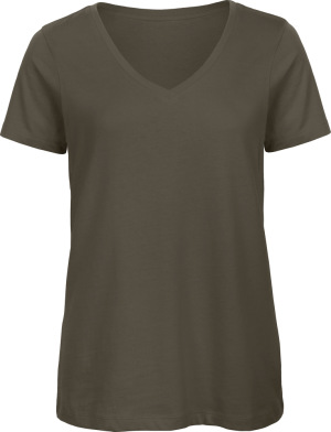 B&C - Damen Inspire V-Neck T-Shirt (khaki)