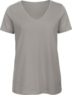 B&C - Damen Inspire V-Neck T-Shirt (light grey)