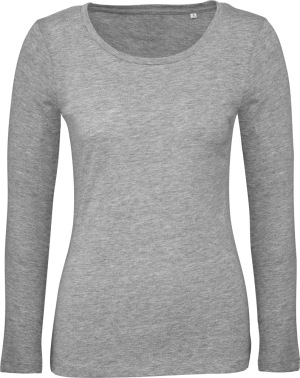 B&C - Damen Inspire T-Shirt langarm (sport grey)