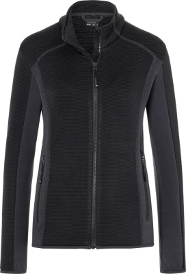 James & Nicholson - Ladies' Stretch Fleecejacket (black/carbon)
