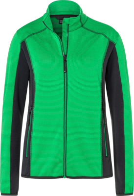 James & Nicholson - Ladies' Stretch Fleecejacket (fern green/carbon)