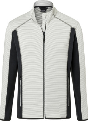James & Nicholson - Men's Stretch Fleecejacket (off white/carbon)
