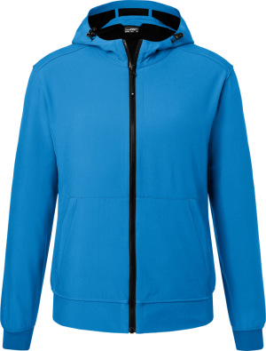 James & Nicholson - Men's Hooded Softshell Jacket (blue/black)
