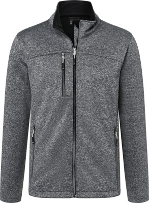 James & Nicholson - Men's Melange Softshell Jacket (dark melange/black)