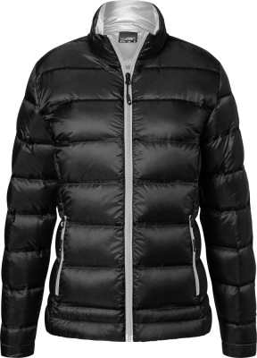 James & Nicholson - Damen Daunenjacke (black/silver)