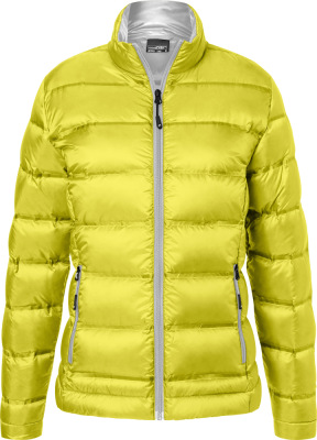 James & Nicholson - Damen Daunenjacke (yellow/silver)