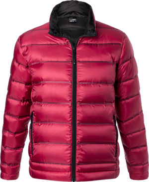 James & Nicholson - Men's Down Jacket (red/black)